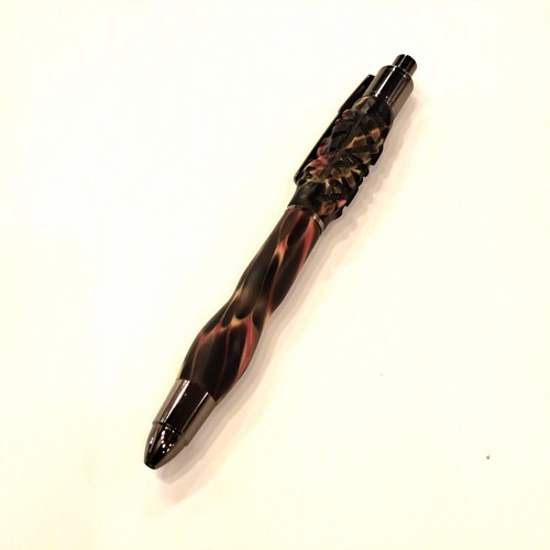 CR-019 Pen - Acrylic/Multi-Color/Carved/Black $60 at Hunter Wolff Gallery